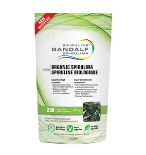 Organic spirulina 400mg vegetable capsules