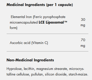 Ferosom Forte LCE Liposomal Iron Supplement