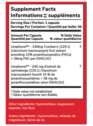 Utiva Cranberry Pac 90 capsules