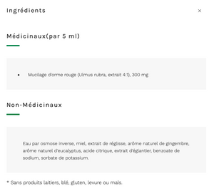 Sirop contre la toux Miel & Gingembre