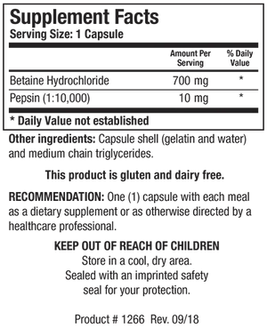 Betaine Plus HP (HCI-700 mg)