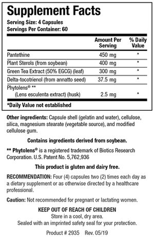 Lipid-Sirt (Lowers cholesterol)